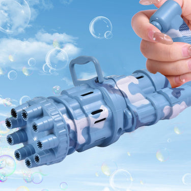 BubbleBlaster | Espectáculo mágico de burbujas - Pistola automática Gatling de burbujas para diversión de juego sin fin